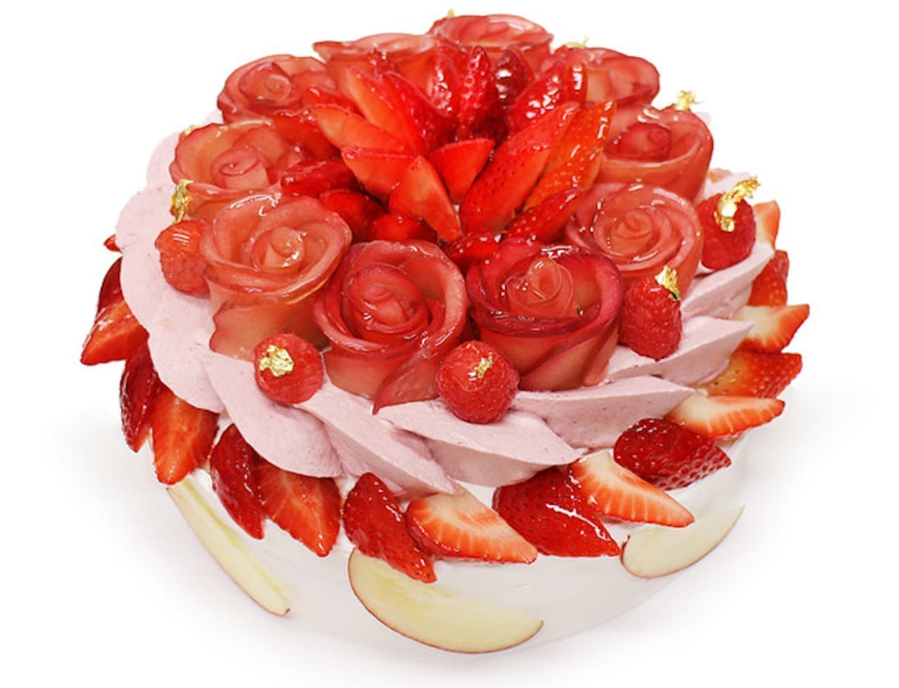 Cafe Comsa "Apple Rose and Strawberry Shortcake"