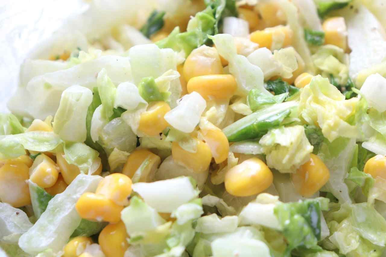 Recipe for "Chinese cabbage and corn coleslaw salad"