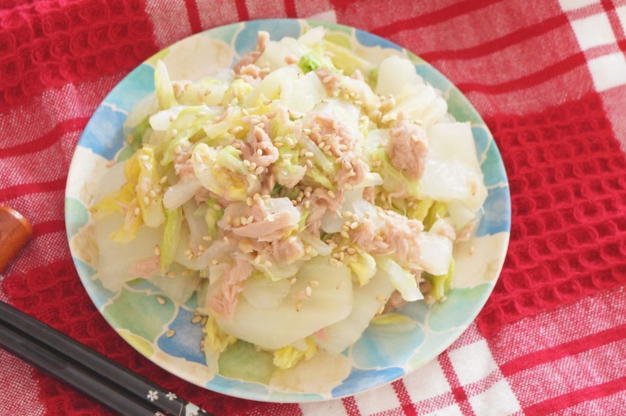 Recipe for "Chinese cabbage and tuna namul"