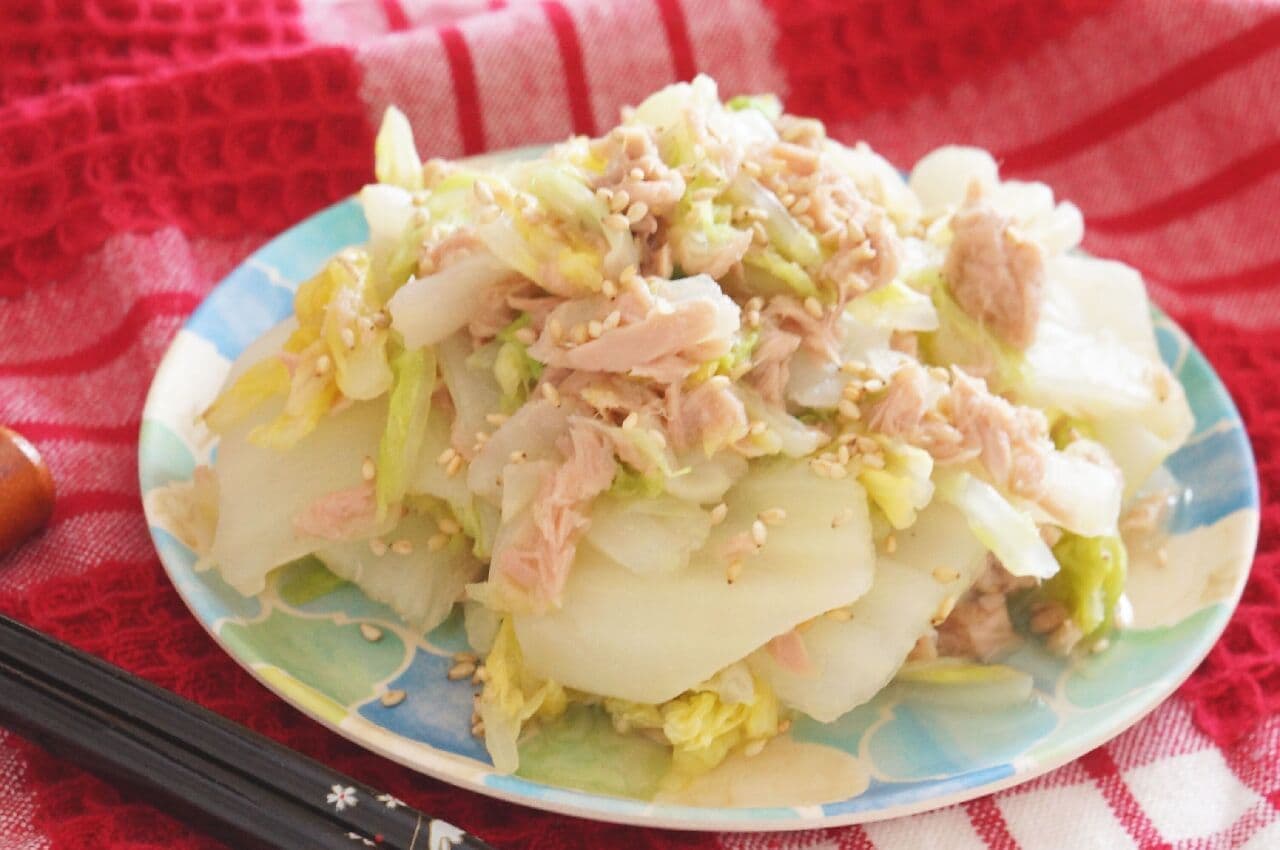 Recipe for "Chinese cabbage and tuna namul"