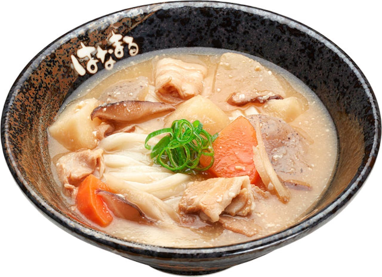 Hanamaru Udon "A lot of ingredients! Warm pork soup udon fair" More pork! Rich pork soup udon