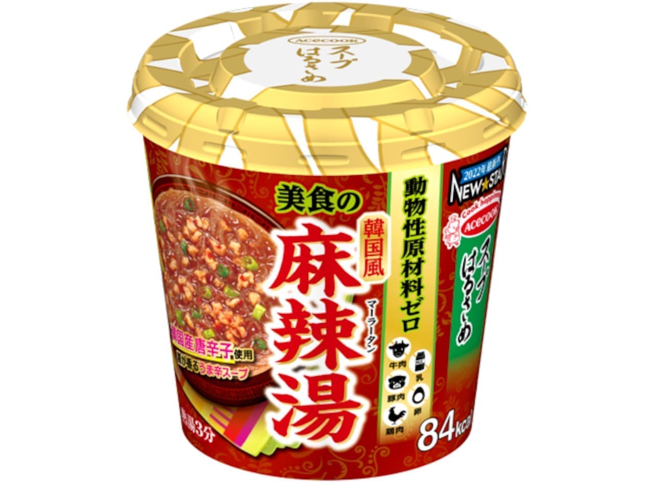 Acecook "Soup Harusame NEWSTAR Korean-style Malatang No Animal Ingredients"
