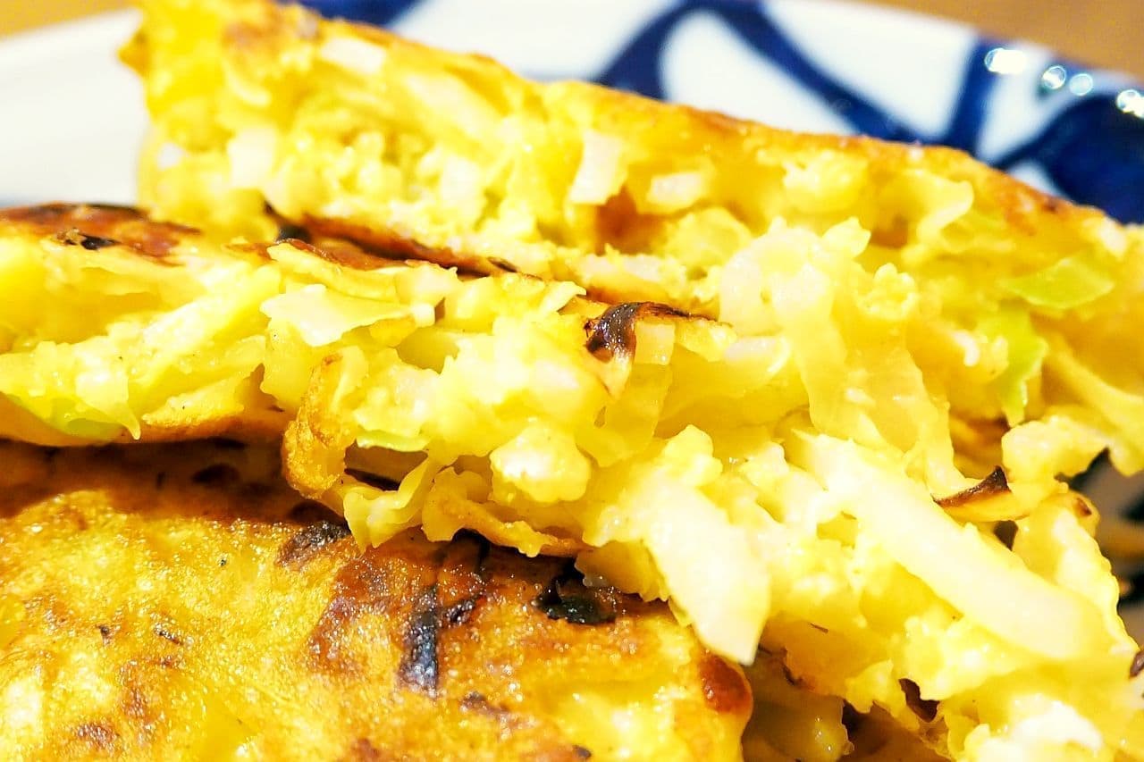 "Potato and cabbage grilled with cheese" recipe