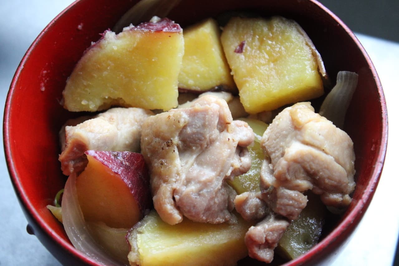 simmered chicken and sweet potato
