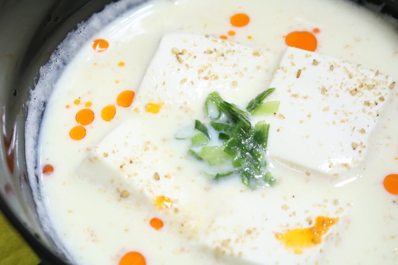 "Soy milk yudofu" recipe