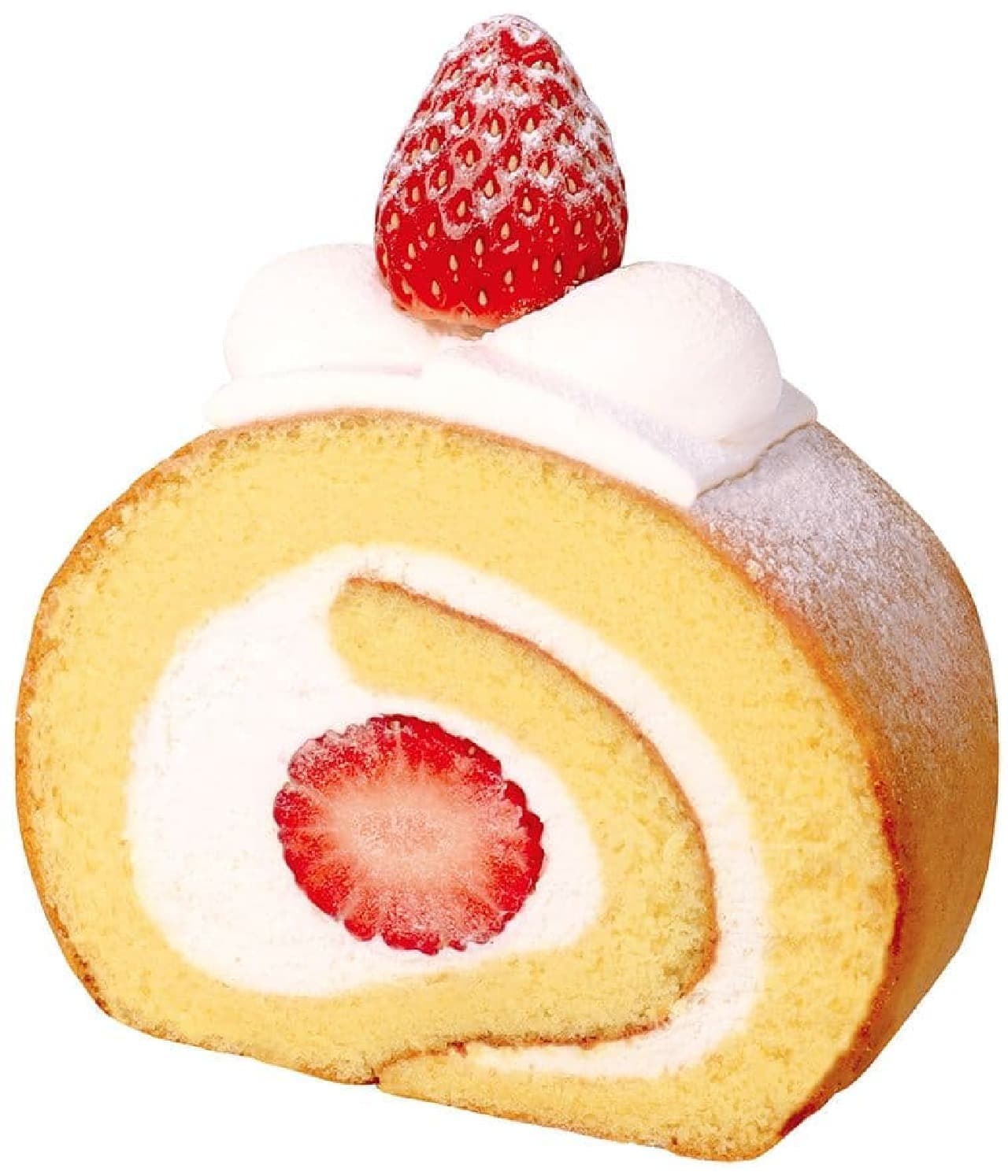 Fujiya pastry shop "Domestic strawberry and honey rice flour fluffy roll"