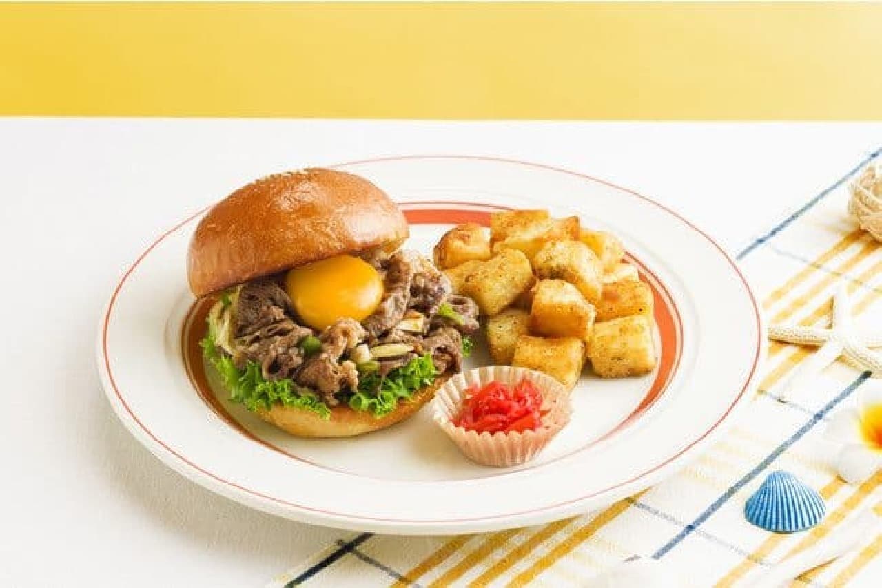 Eggs'n Things "SUKIYAKI Burger of Japanese Black Beef"