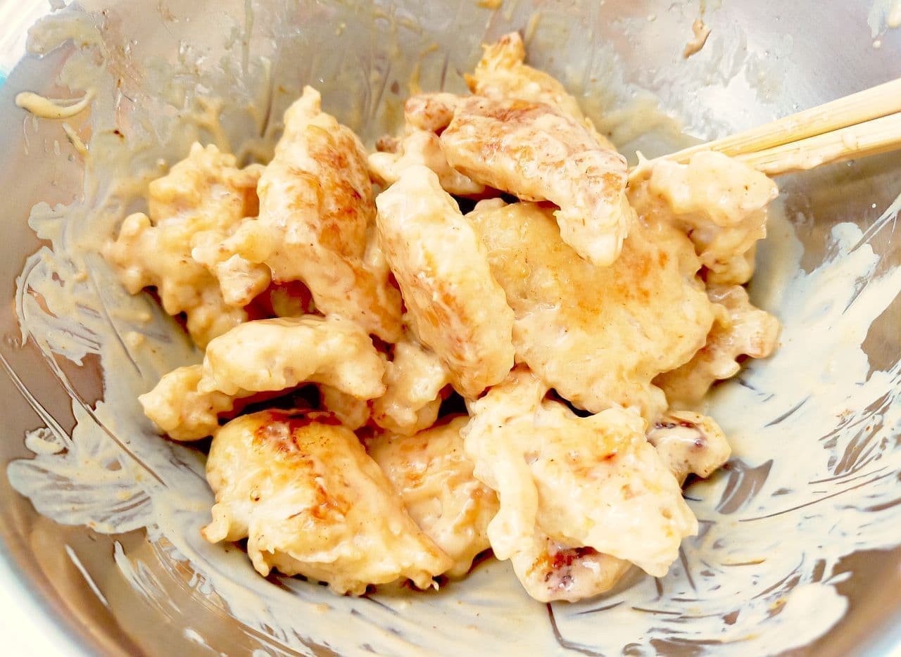 「鶏ささみのエビマヨ風」レシピ