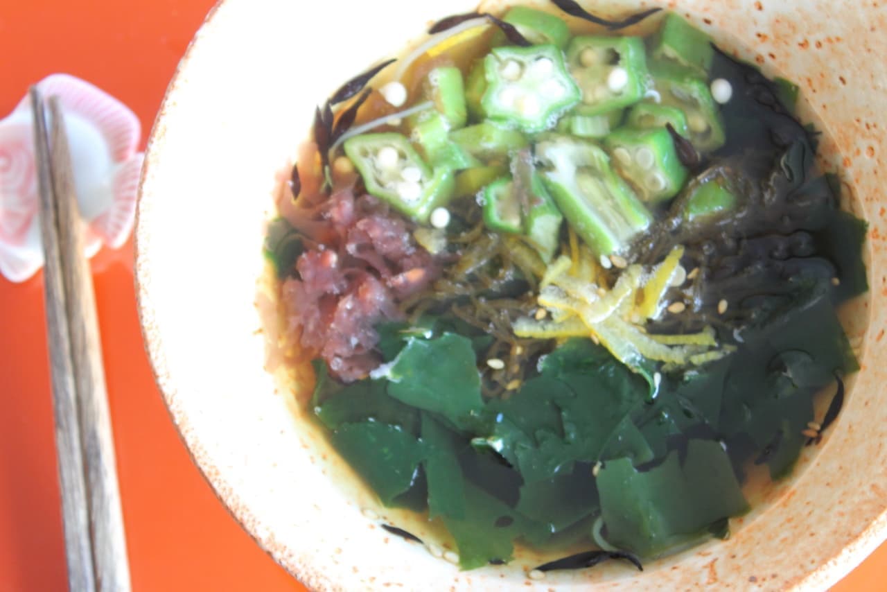 FamilyMart "Japanese-style soup of mozuku and okra from Okinawa"