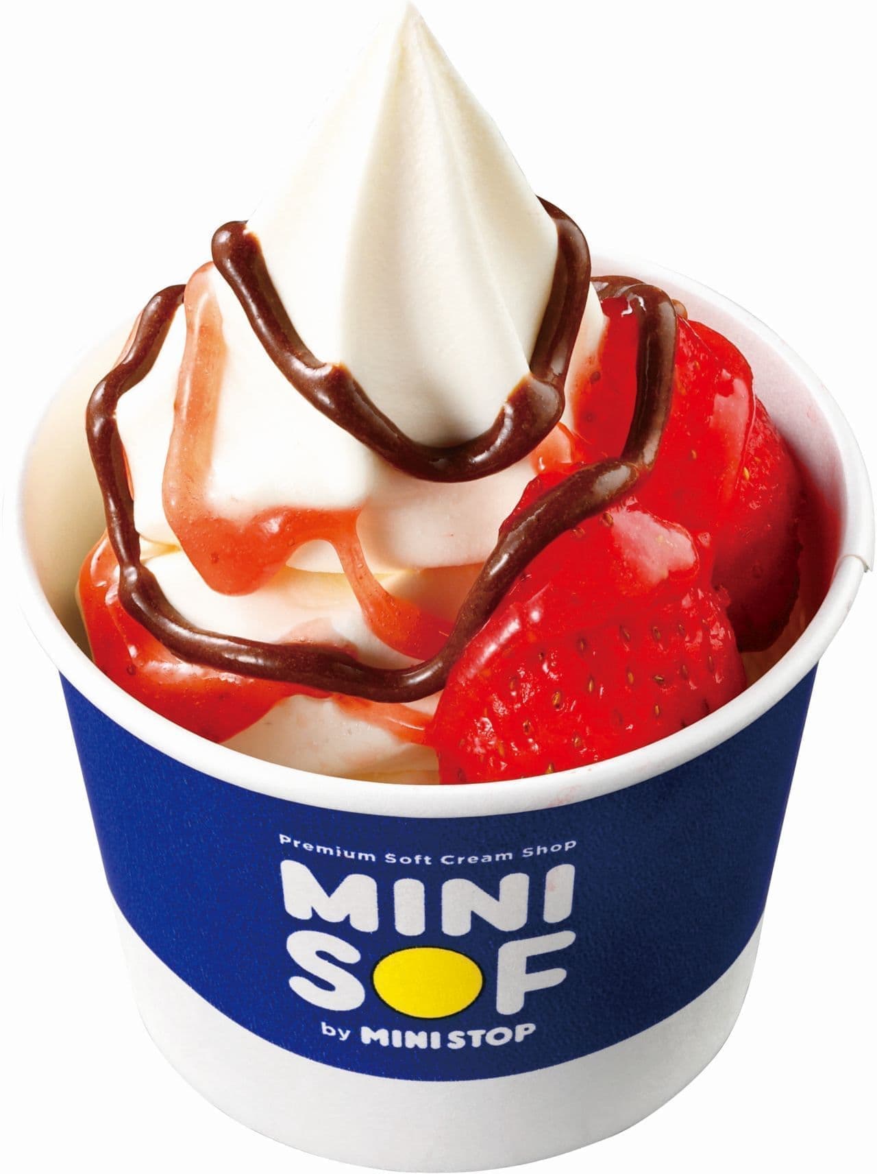 Collaboration between Mini Sof and My Melody! "Soft serve vanilla (strawberry & chocolate)"