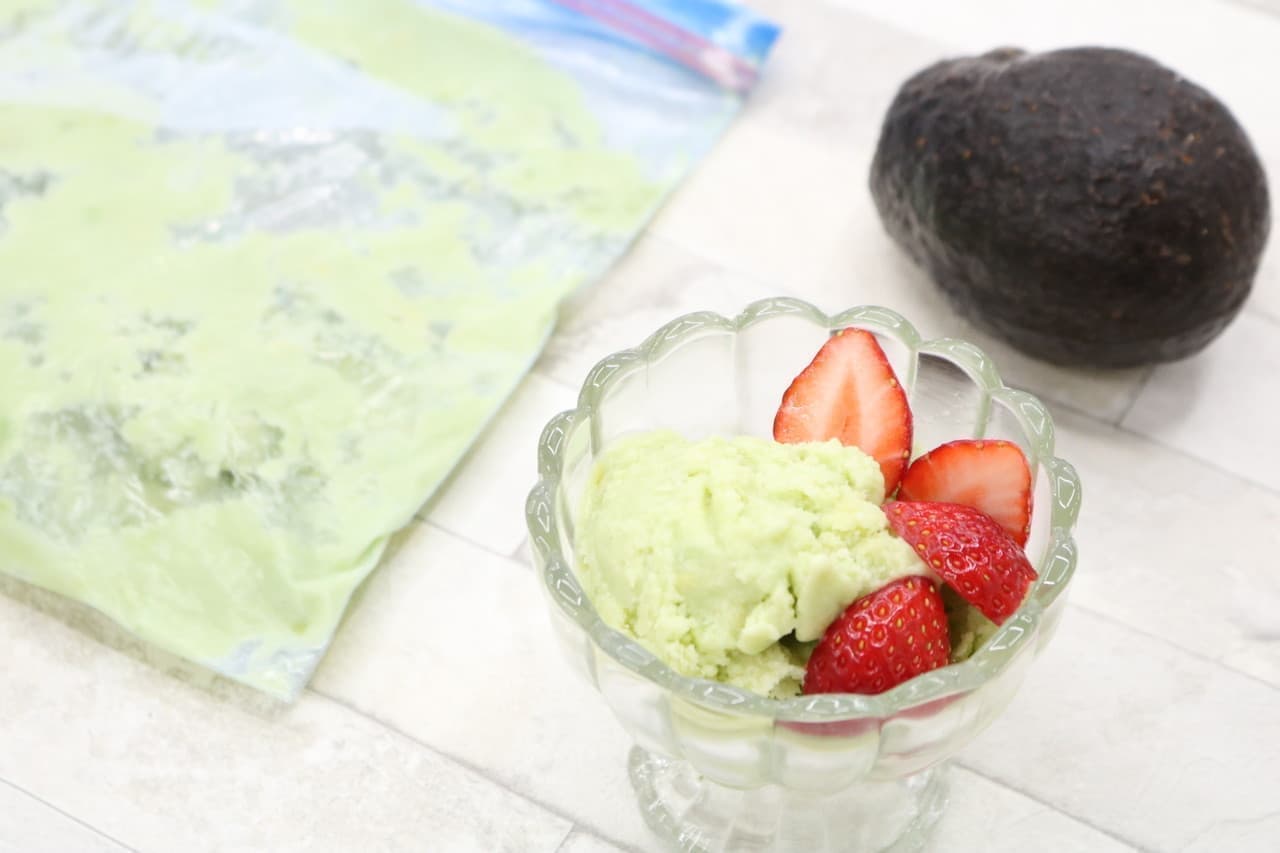 Simple recipe for "avocado ice cream"