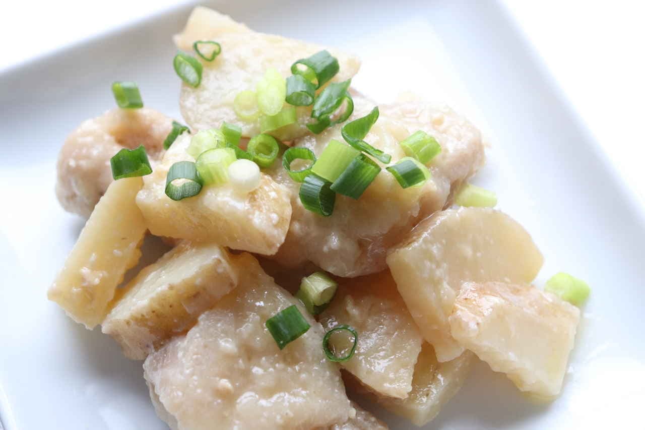 "Chicken and potato honey miso boiled" recipe