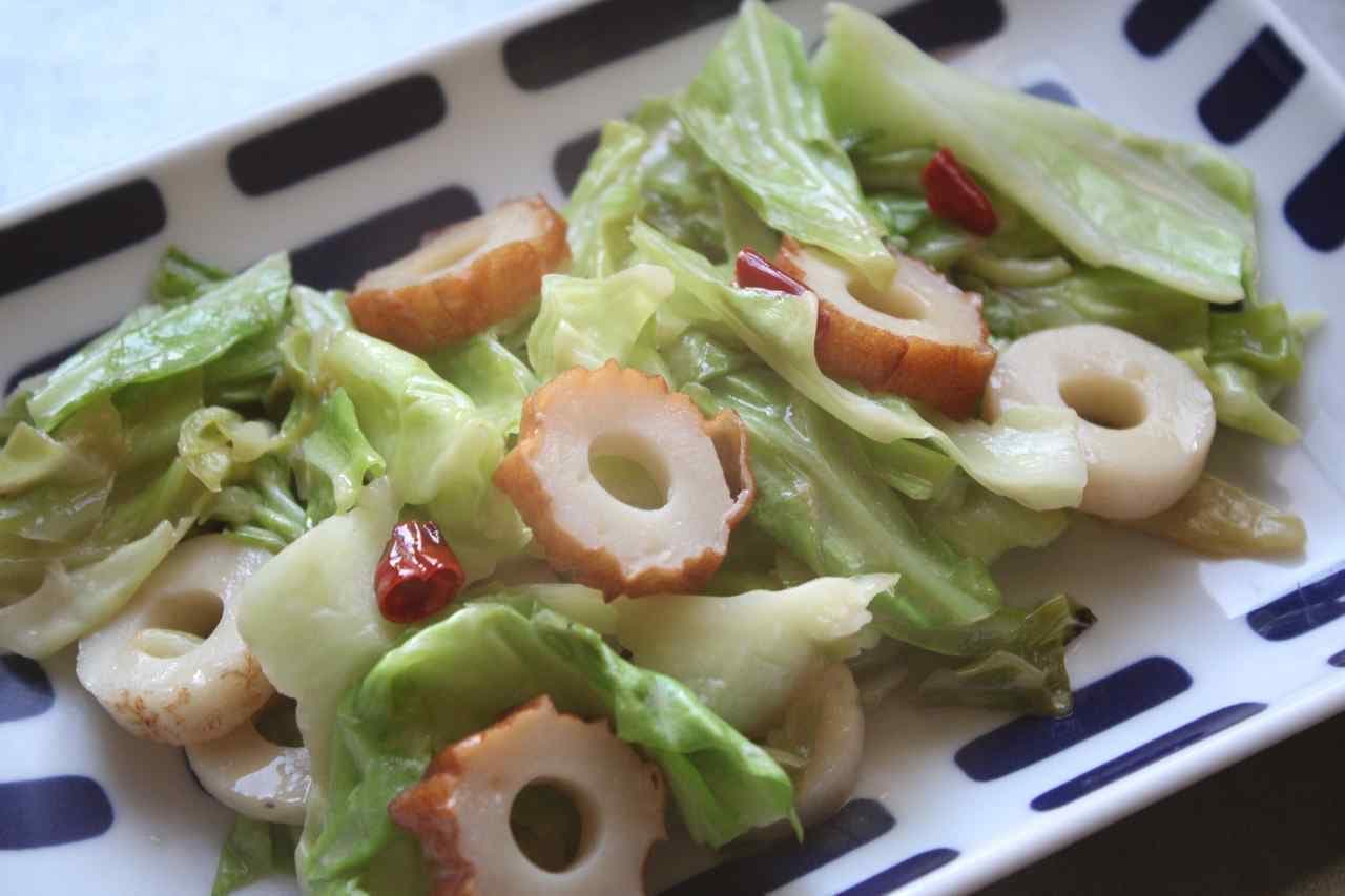 Money-saving recipe "Stir-fried Cabbage and Chikuwa with Mayopon