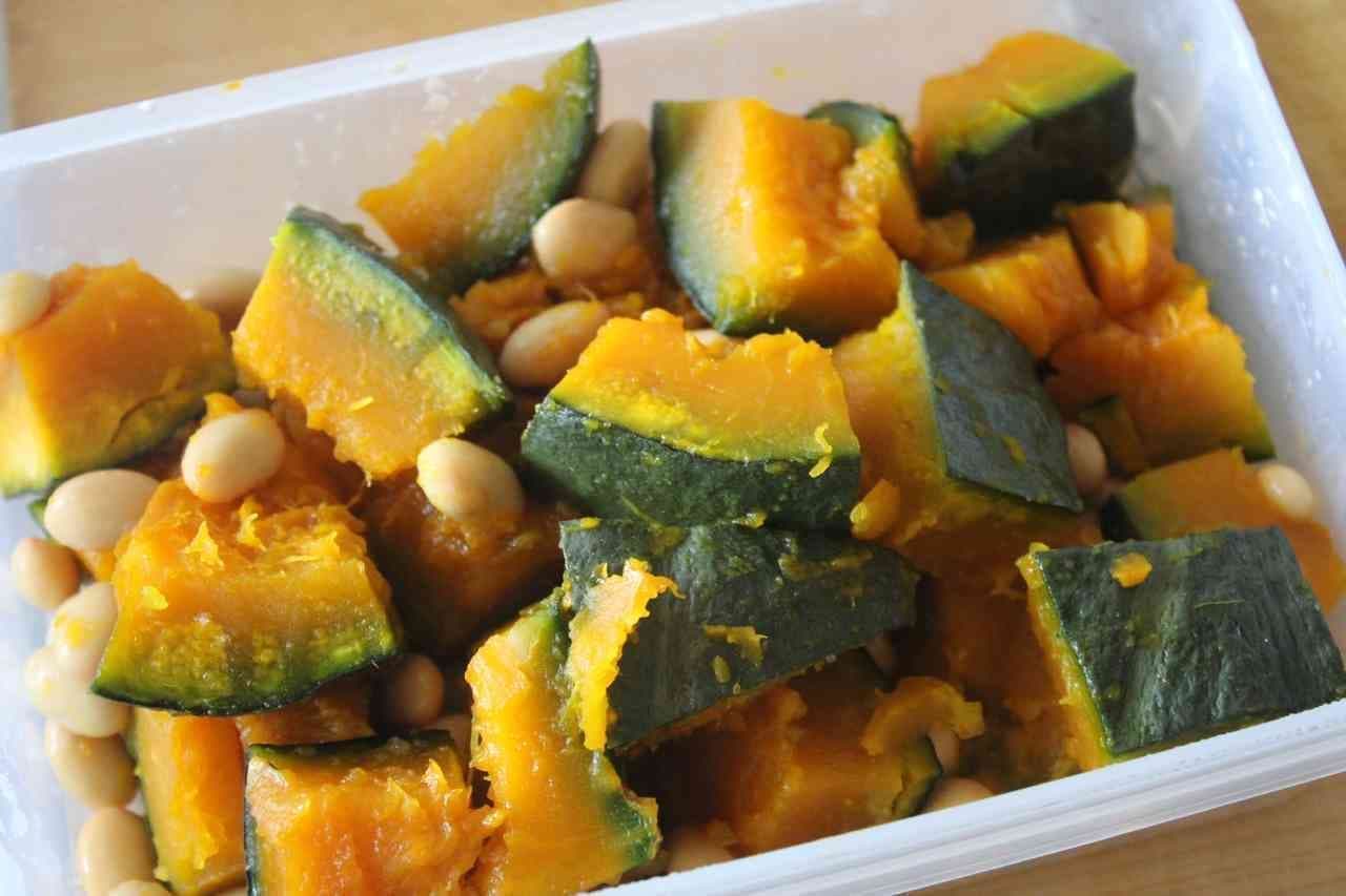 dressed pumpkin and soybeans with sweet vinegar