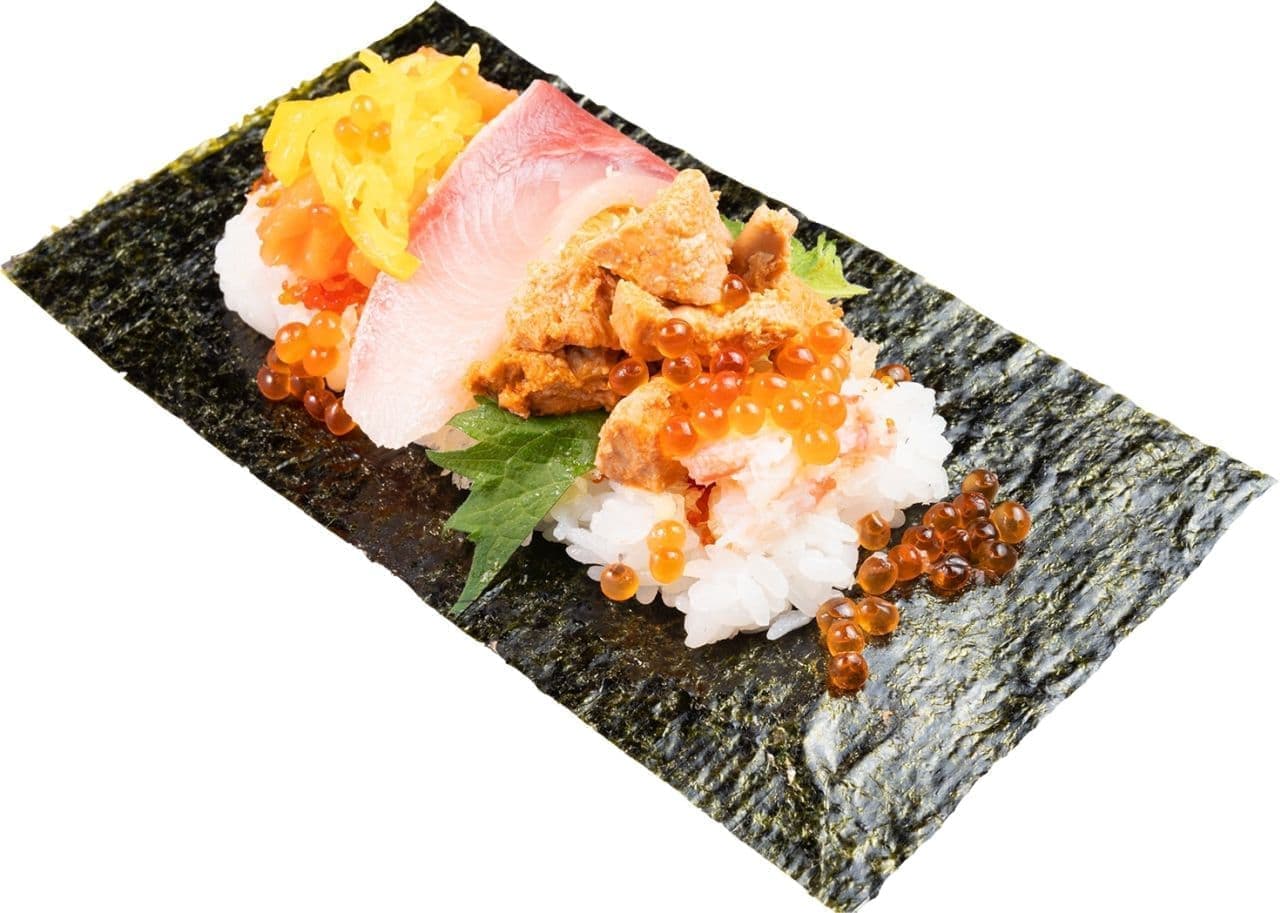 Kappasushi "naughty big seafood temakizushi".