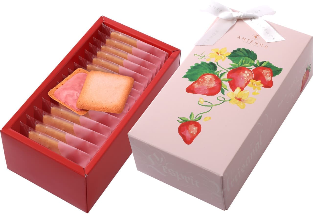Antenor "Strawberry Cream Sandwich Assortment (M)", "Strawberry Cream Sandwich Assortment (L)", "Strawberry Languedoccia Chocolat"