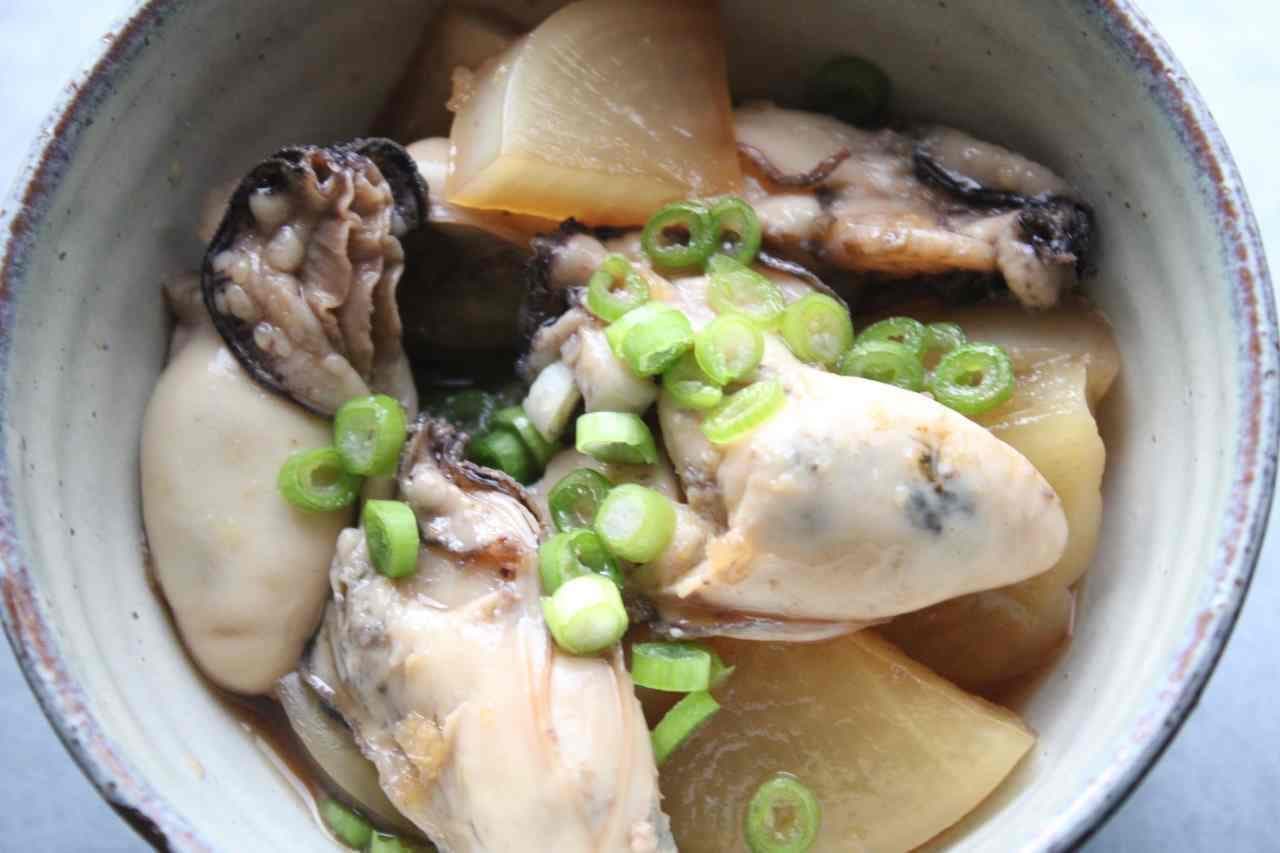 牡蠣と大根の甘辛煮
