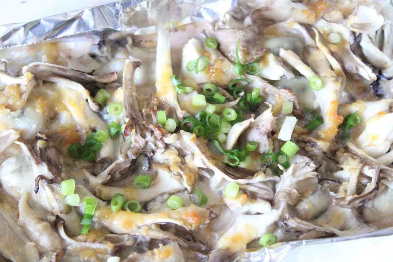 Three oyster recipes: "Oyster and maitake with miso mayo on foil