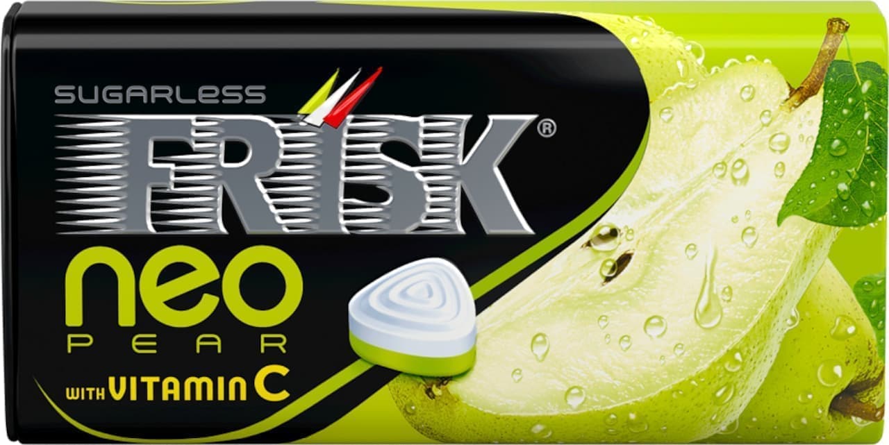 Kracie Foods "Frisk Neo Pear (Western pear)" and "Frisk 27g Peppermint