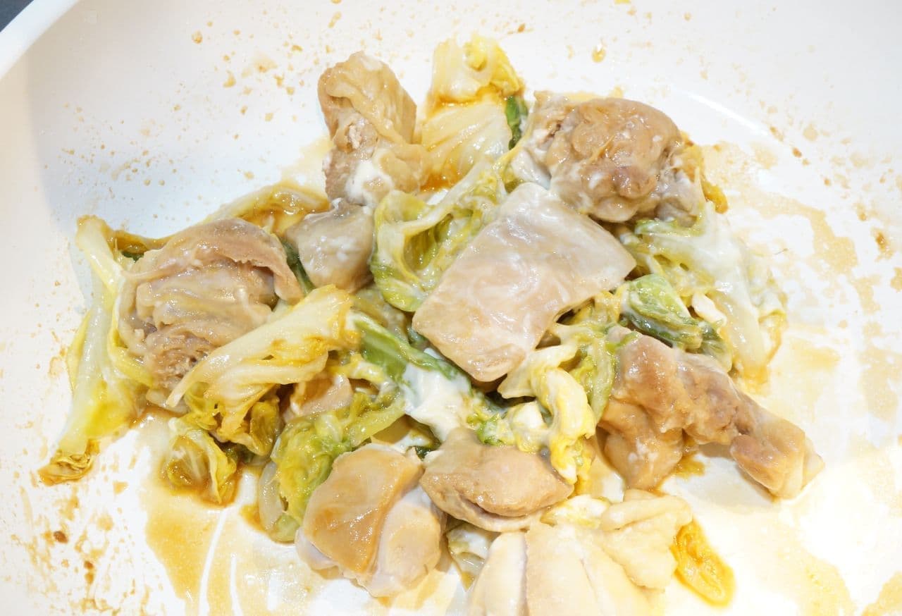 「鶏キャベツのテリマヨ炒め」レシピ