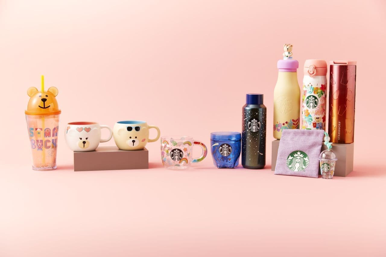 Starbucks "Sparking Summer Fun" themed summer season merchandise