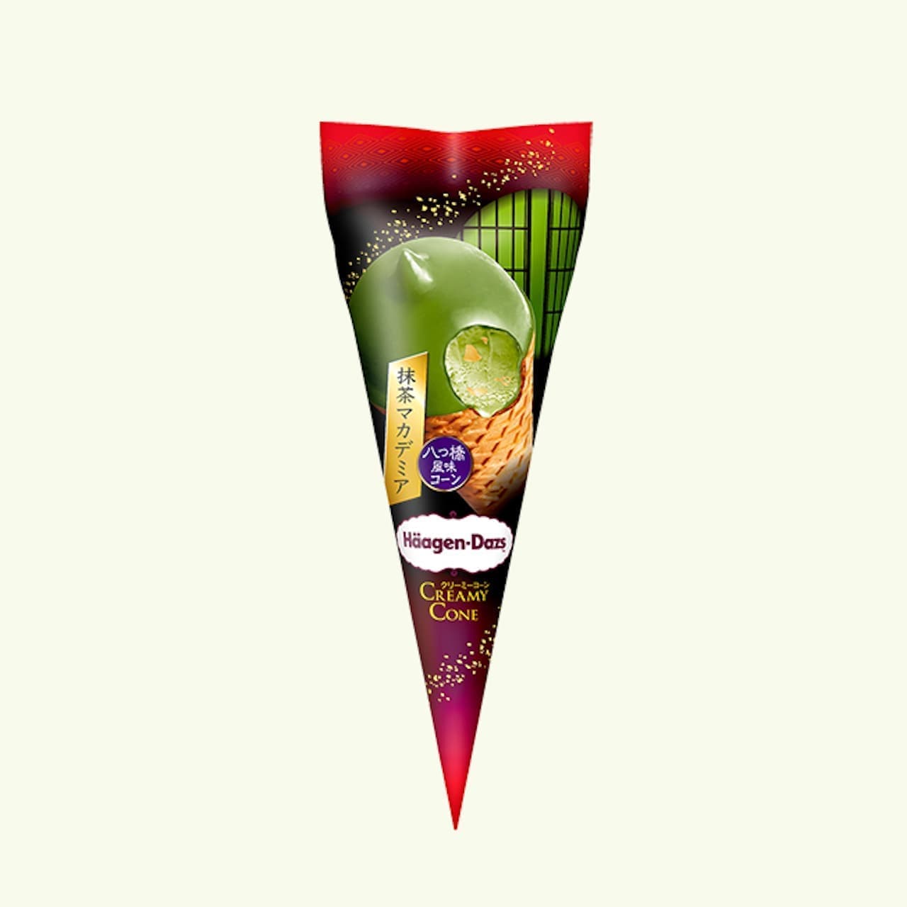 Haagen-Dazs "Creamy Cone Green Tea Macadamia
