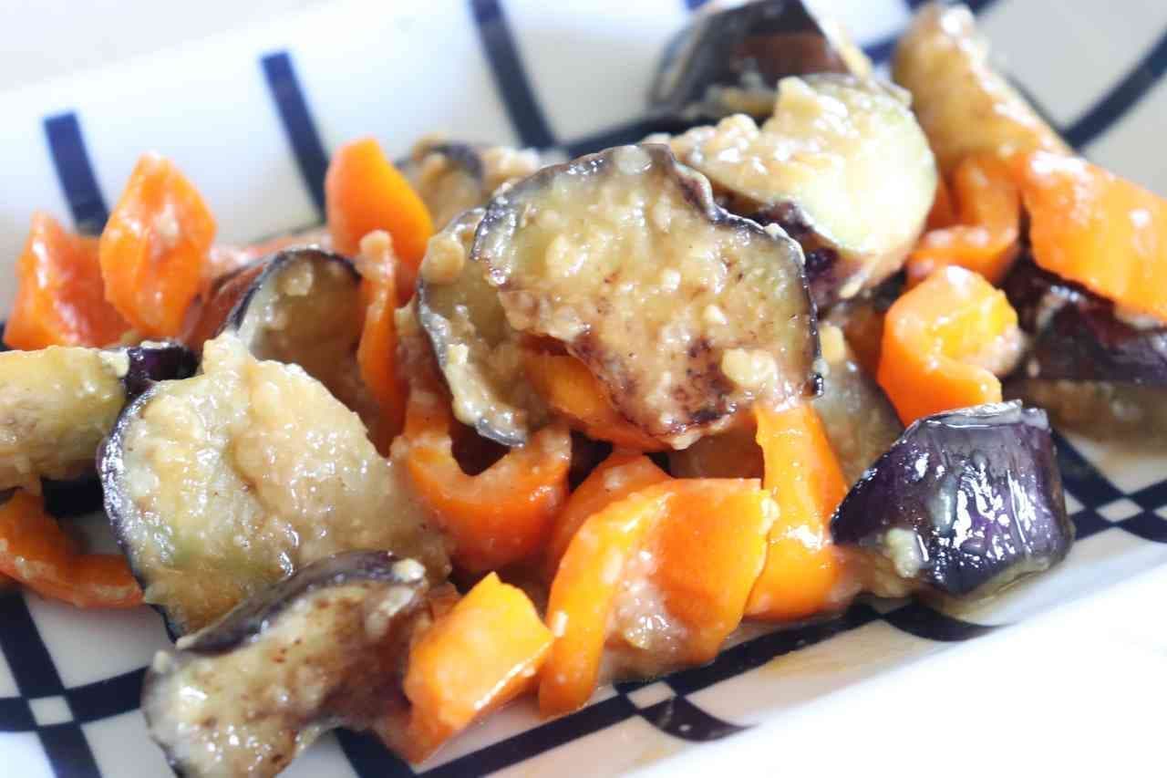 Recipe for "Stir-fried Eggplant and Paprika with Sesame Miso