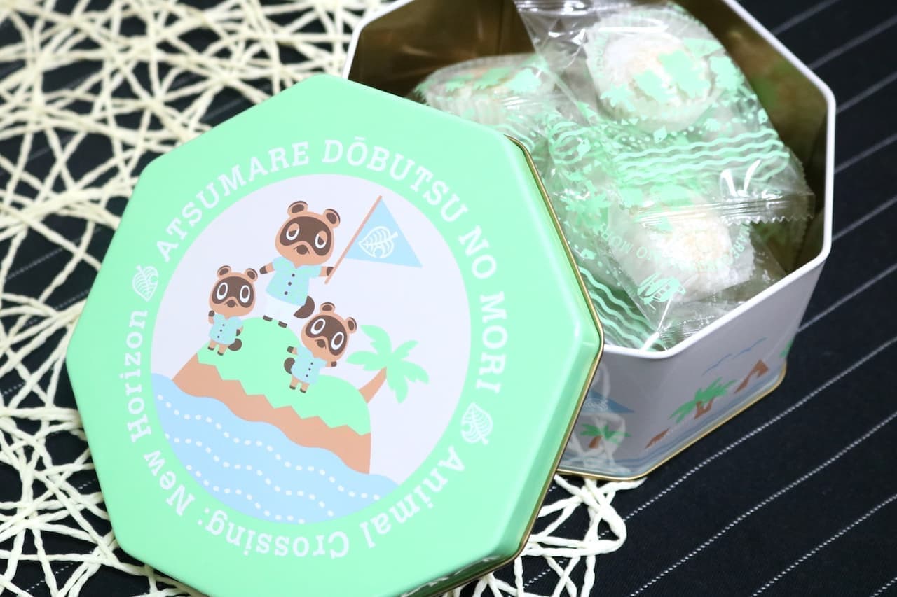 【実食】「あつまれ どうぶつの森 ポルボローネ」Nintendo TOKYO（ニンテンドートーキョー）たぬきち達が描かれた缶にさくほろクッキー