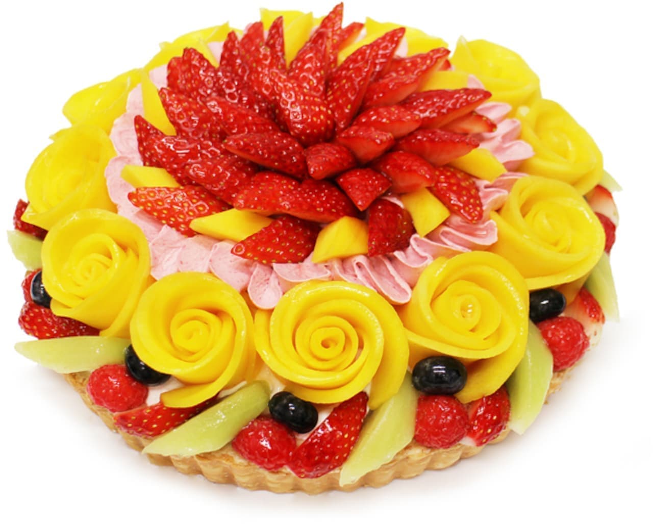 カフェコムサ「マンゴーローズと彩りフルーツのケーキ」「母の日 手作りケーキ キット」