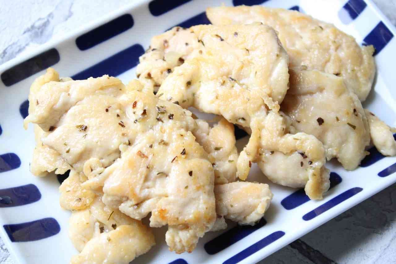 Baked white meat with parmesan cheese