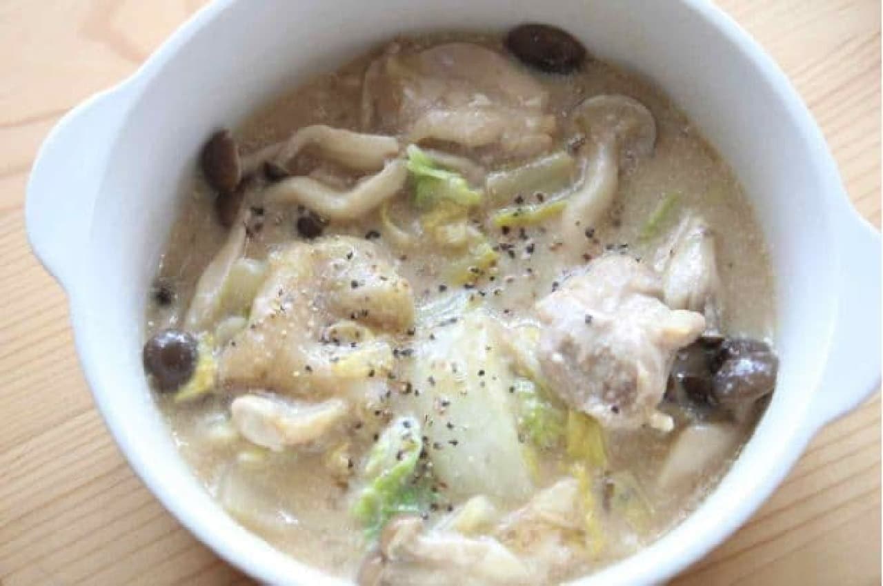 Chicken and Chinese cabbage in Japanese cream sauce