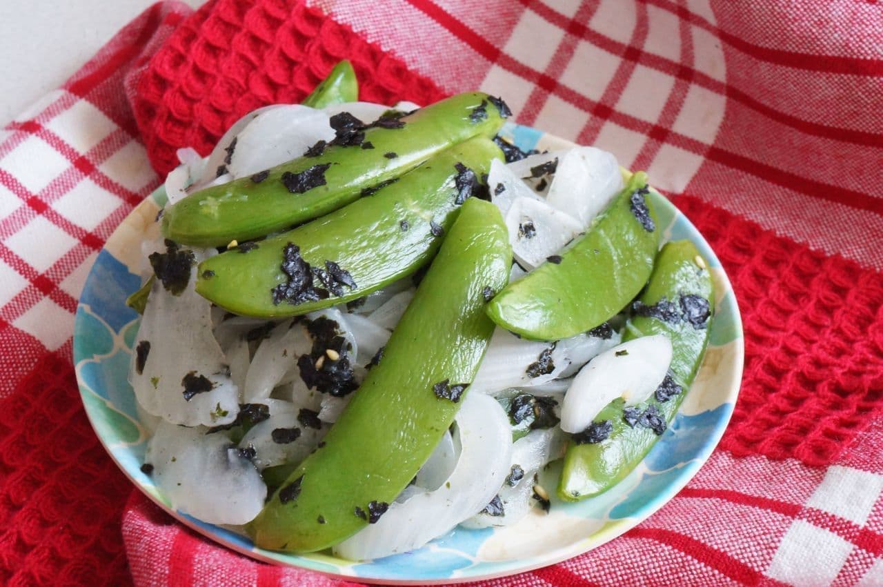 Simple recipe for "snap pea and fresh onion namul