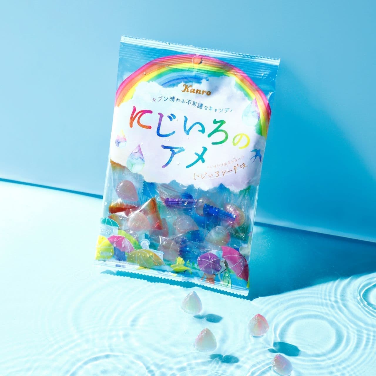 Kanro "Nijiro no Ame" (candy in rainbow colors)