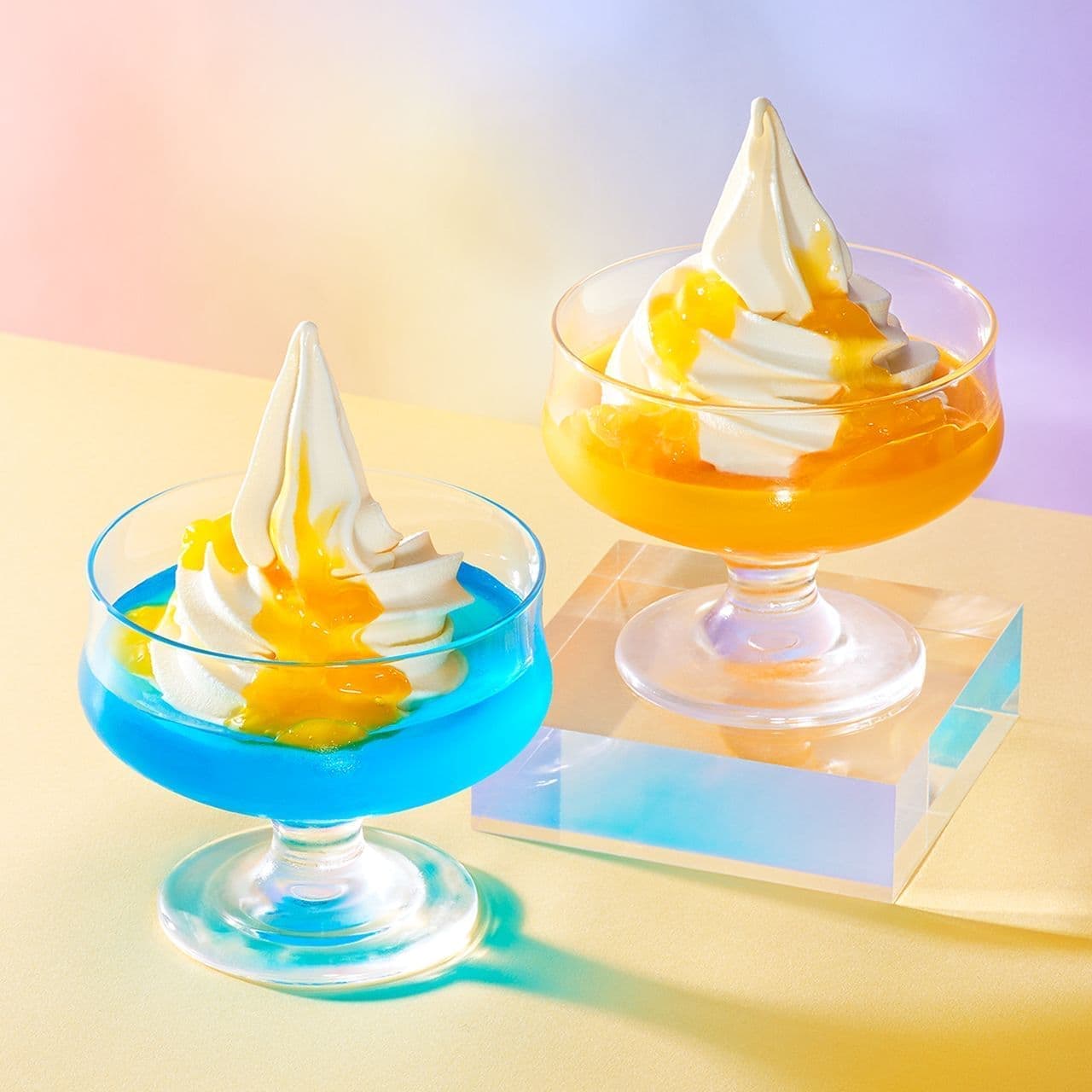 Cafe Veloce "Ramune-style tropical jelly" and "Thick mango jelly