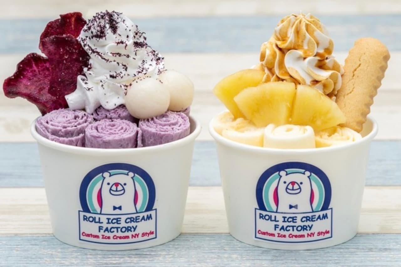 Rolled Ice Cream Factory "Ishigaki Special" and "Beni Imo Sweet