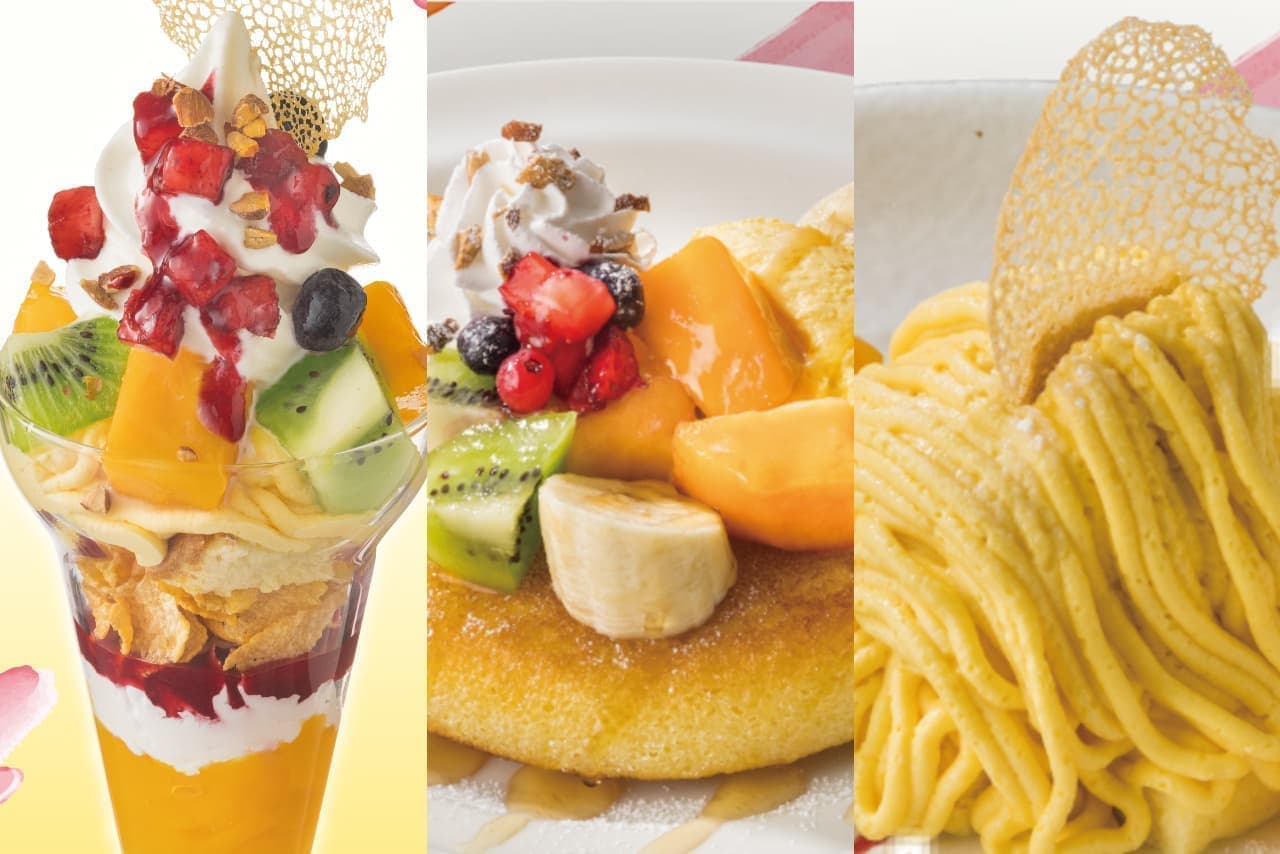 Gusto "Mango and Berry Parfait", "Mango Pancake", "Mango Mont Blanc with Taiwanese sponge cake