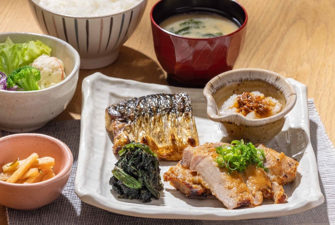 OOTOYA "Gohanjyo Set Meal - Charcoal Grilled Pork Loin with Miso-Marinated Mackerel"