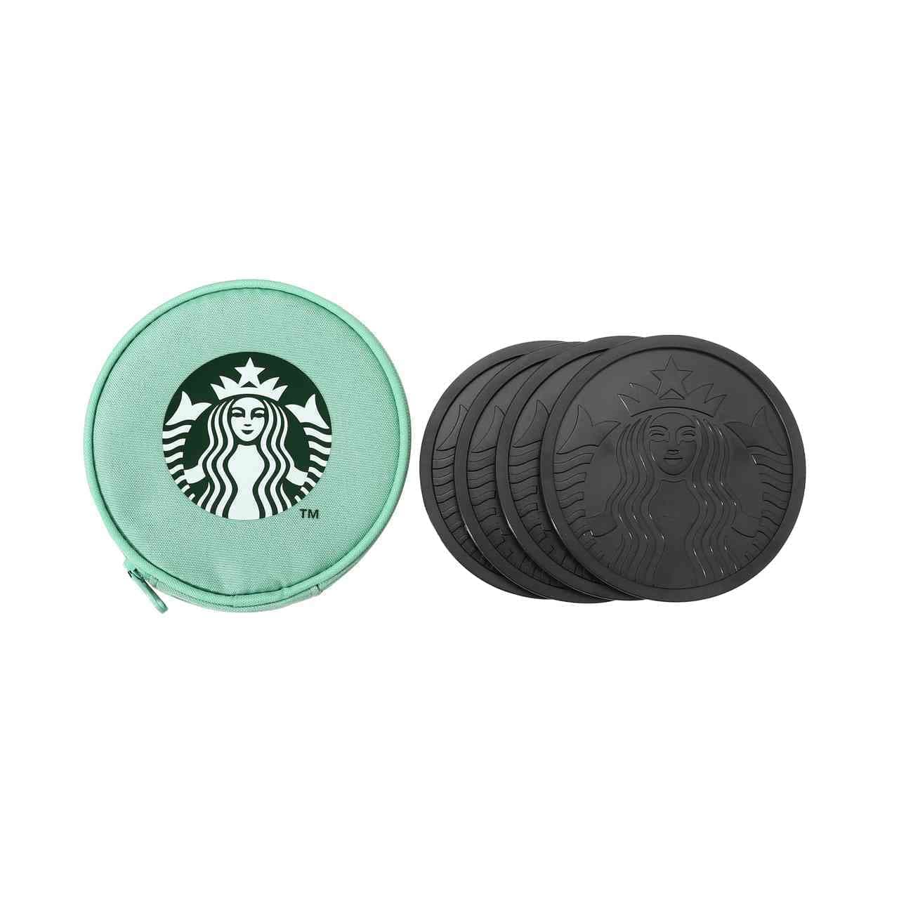 Starbucks "Recycled Coaster 4P & Case Light Green