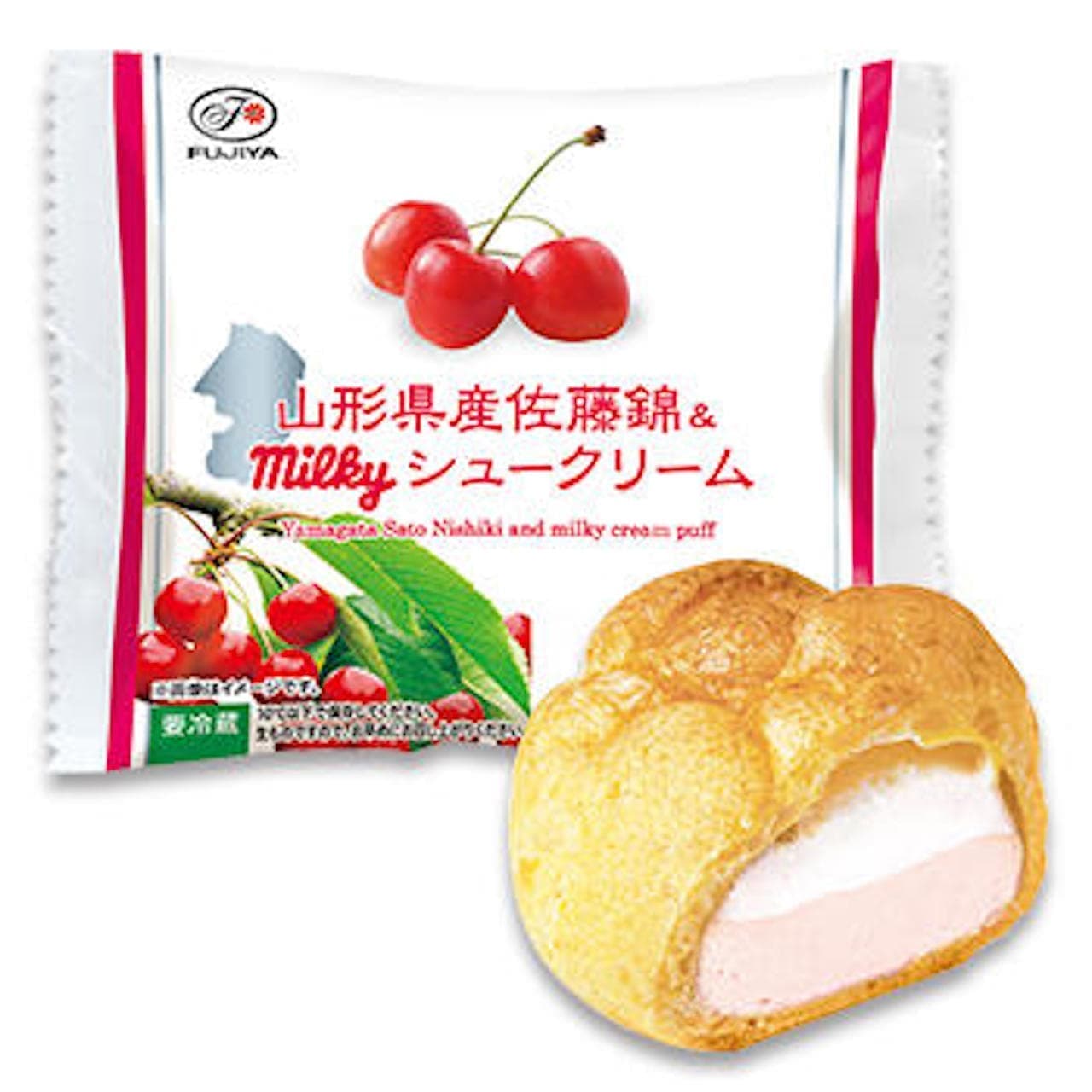 Fujiya "Yamagata Sato Nishiki & Milky Cream Puff".