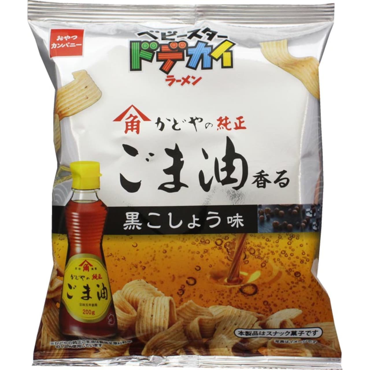 Oyazuka Company "Baby Star Dodekai Ramen (Kadoya's Genuine Sesame Oil Scented Nori-shio Flavor/Kadoya's Genuine Sesame Oil Scented Black Pepper Flavor)