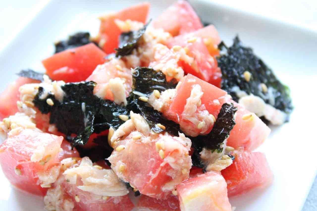 「トマトとツナの海苔ナムル」レシピ