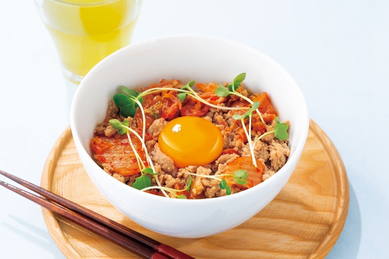 nana's green tea "Chicken Soboro-Kimchi Donburi