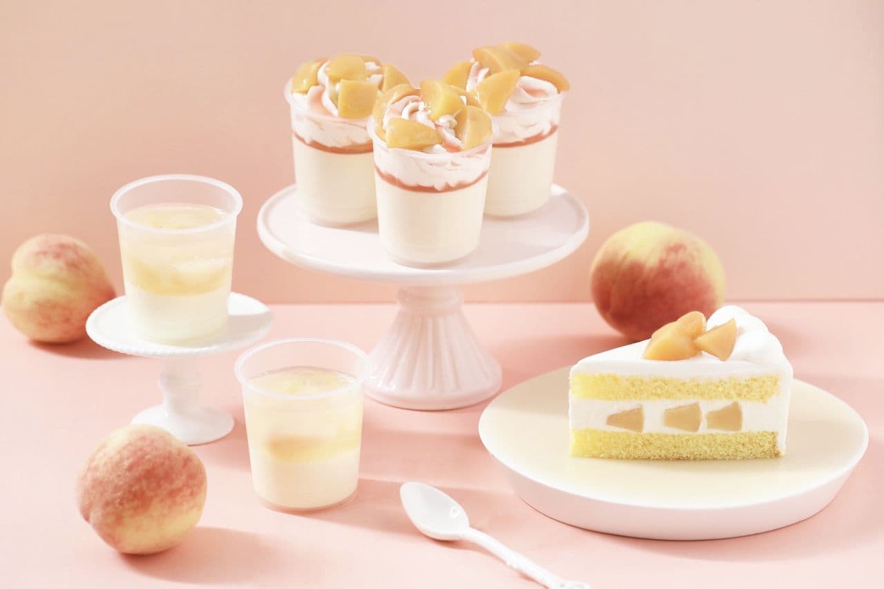 Pastel "Pretty Peach", "Panna Cotta & White Peach Jelly", "White Peach Shortcake".