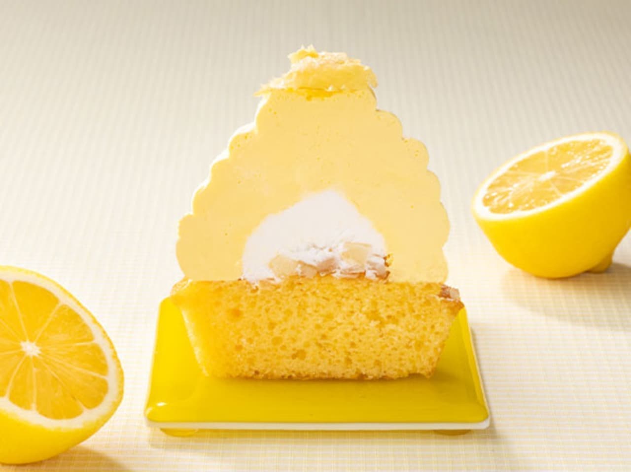 FLO "Lemon Mousse Cake" and "Peach & Mango