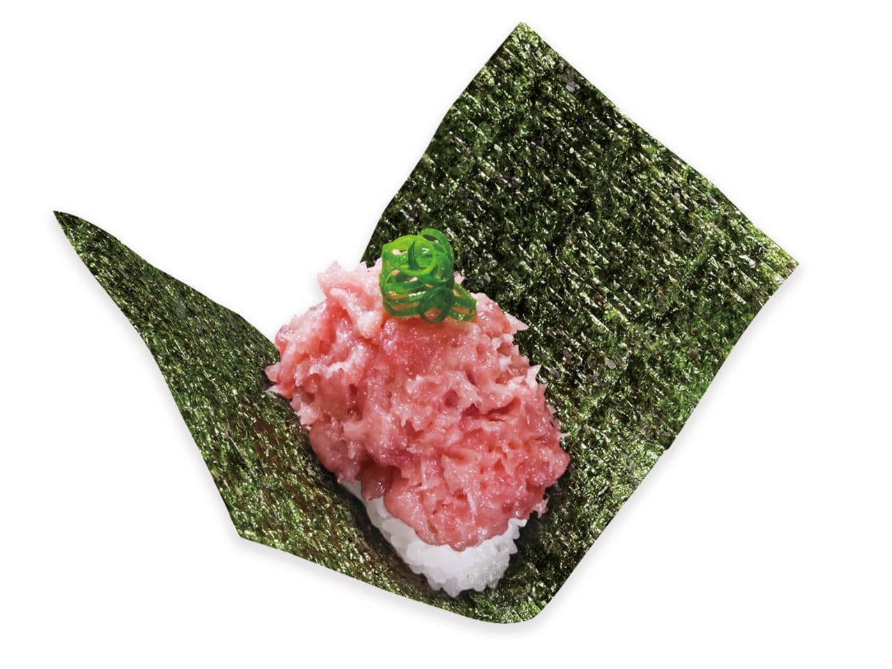 Kurazushi's [freshly rolled] Negi-Maguro Temaki (Consistency)