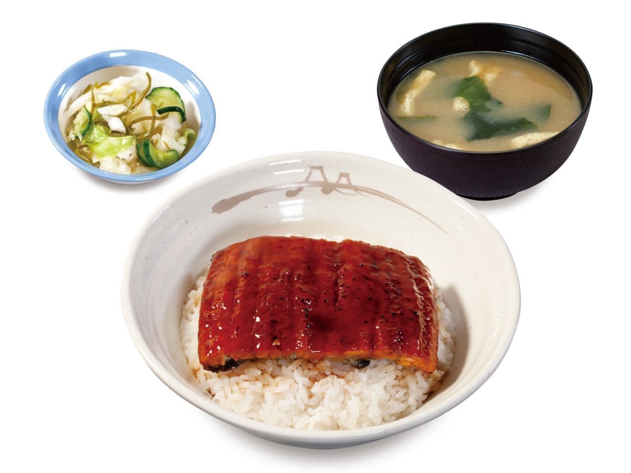Matsuya's "Unadon" (bowl of rice topped with eel)