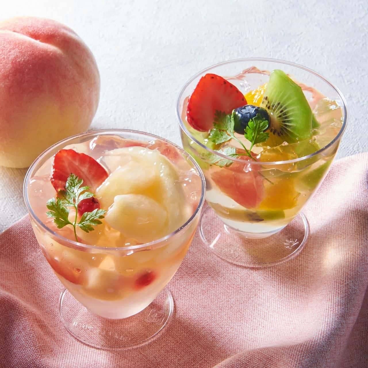 Shateraise "Cocktail Glass Joule: White Peaches and Strawberries/Mixed Fruits from Yamanashi Prefecture".