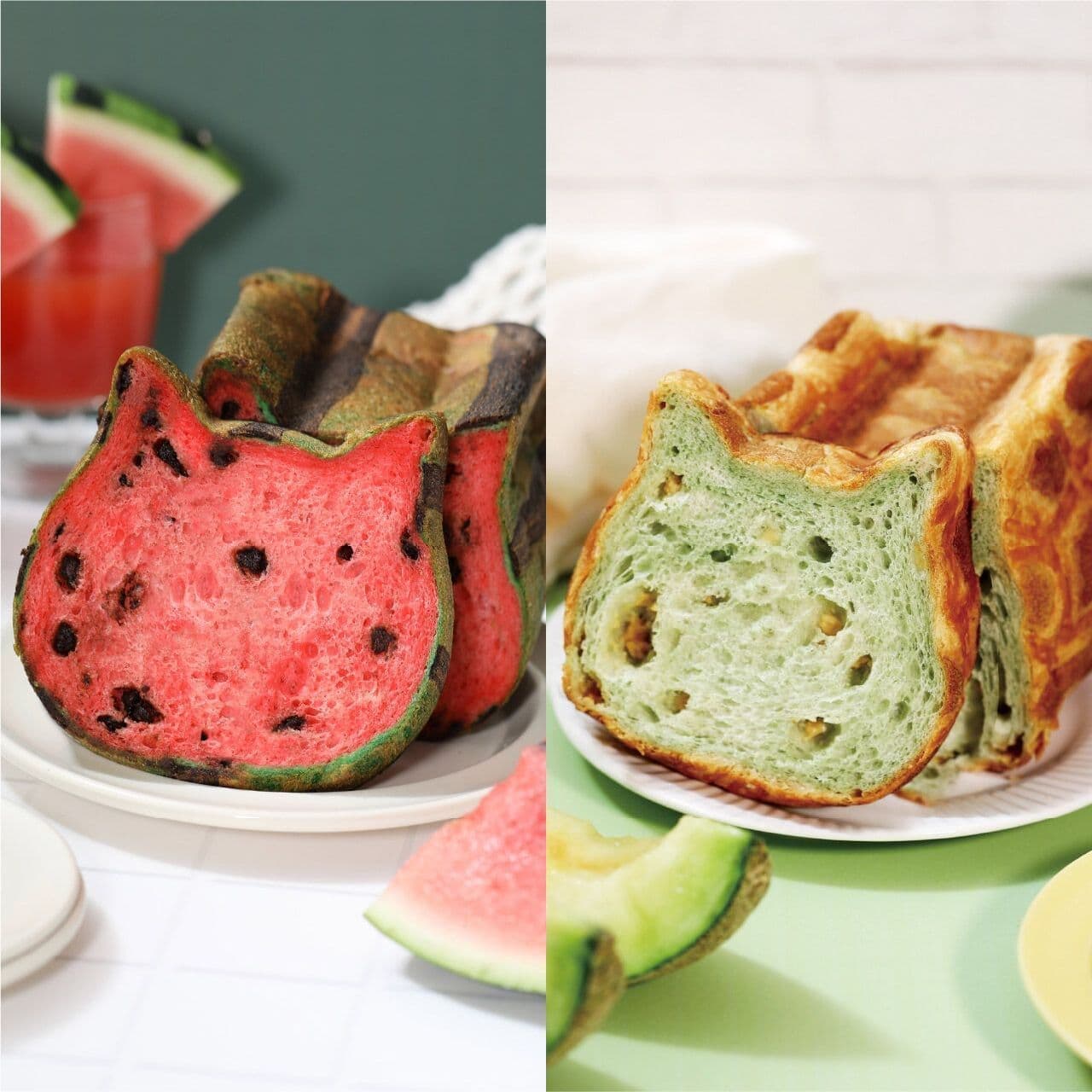 Online only: Nekoneko bread (watermelon & melon) small set