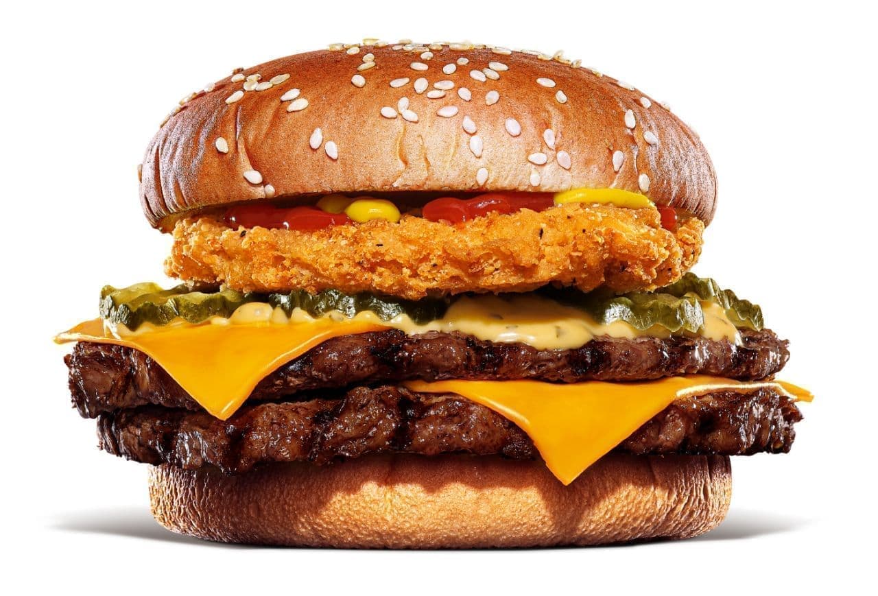 Burger King "Cheese & Chicken Big Mouth Burger