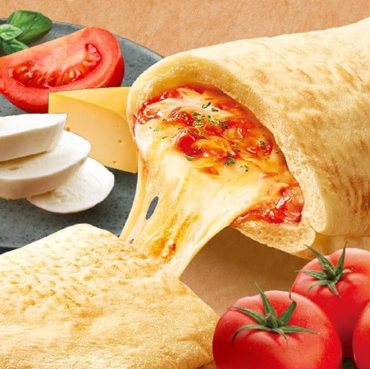 ファミリーマート「ピザサンド 完熟トマトのマルゲリータ」